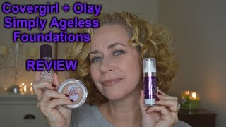 REVIEW  Covergirl  Olay Simply Ageless Foundation [upl. by Airret117]