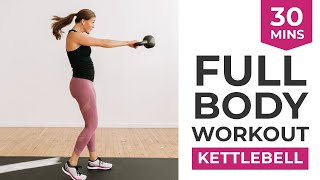 30Minute Kettlebell Workout for Women  Full Body Kettlebell Workout [upl. by Anilorac]