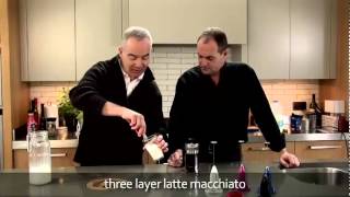 aerolatte  milk frother makes three layer caffè latte macchiato [upl. by Camilla]