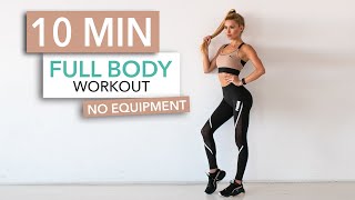 10 MIN FULL BODY WORKOUT  No Equipment  Pamela Reif [upl. by Danelle]