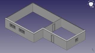 FreeCAD  Arch Workbench  Getting a Result Simple House [upl. by Kimberlyn722]