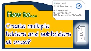 How to Create Folder and Subfolders at Once [upl. by Eenel]