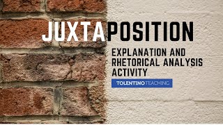 Juxtaposition Explanation and Rhetorical Analysis Activity [upl. by Fergus]