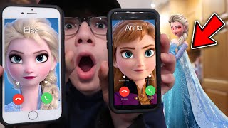 DO NOT CALL ELSA AND ANNA FROM FROZEN 2 AT THE SAME TIME ELSA BROKE INTO MY HOUSE [upl. by Aneeuq]