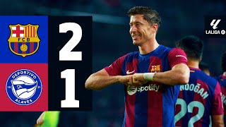 FC BARCELONA 2 vs 1 ALAVES  LALIGA 202324 MD13 [upl. by Anec962]