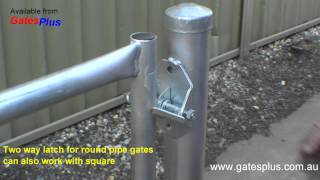 Gate Latch 2 way for round pipe and square [upl. by Atinna]