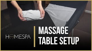 Massage Table Setup Tips  Portable Bed Demonstration  Homespa Beauty [upl. by Nahrut]