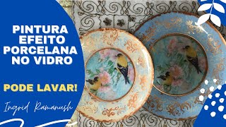 EFEITO PORCELANA NO PRATO DE VIDRO  FAÇA E VENDA [upl. by Cutter701]