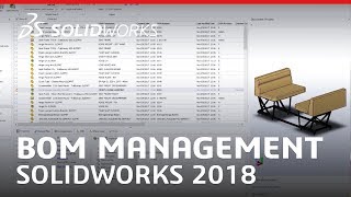 SOLIDWORKS Manage 2018  BOM Management [upl. by Viradis]