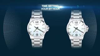 Longines User Guide  Conquest VHP  Time Settings [upl. by Akienahs]