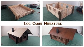 Log Cabin Miniature  Balsa amp Popsicle Sticks [upl. by Ienttirb]