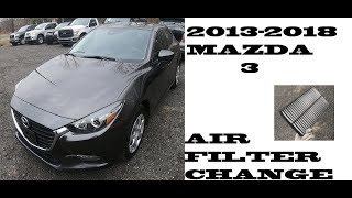 How to change replace Air filter in Mazda 3 20132018 [upl. by Yroj855]