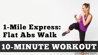 1 Mile Express Abs Walk  Low Impact Cardio Core Workout You Can Do At Home In a Small Space [upl. by Avra]