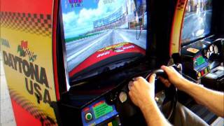 Sega Daytona USA Twin Driving Arcade Machine in Play [upl. by Bourgeois]