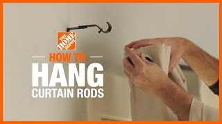 How to Hang Curtain Rods  The Home Depot [upl. by Donadee214]