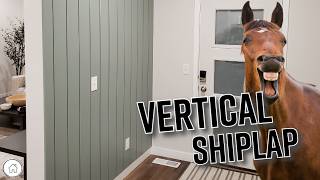 How to install vertical shiplap  DIY REAL shiplap [upl. by Jobye]