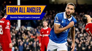 EVERY ANGLE of CalvertLewins goal against Liverpool 🤩 [upl. by Yerffe248]