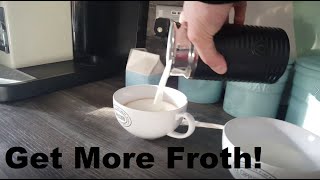 How to Get More Froth from Your Nespresso Coffee Aeroccino  Nespresso tips and help [upl. by Aninnaig]