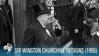 Sir Winston Churchill Resigns 1955  British Pathé [upl. by Washington392]