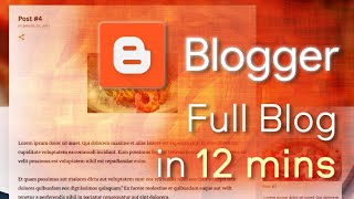 Blogger  Tutorial for Beginners in 12 MINUTES  FULL GUIDE [upl. by Ahsaei]