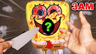 Cutting Open Haunted SPONGEBOBEXE DOLL At 3AM What’s Inside SLENDYBOB [upl. by Profant]