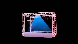 Holographic Projection Pepper Ghost setup with Christie projectors [upl. by Ma]