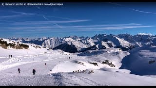 Skifahren am Ifen im Kleinwalsertal in den Allgäuer Alpen [upl. by Sonstrom]