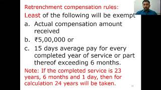 Retrenchment Compensation Rules [upl. by Halyk]