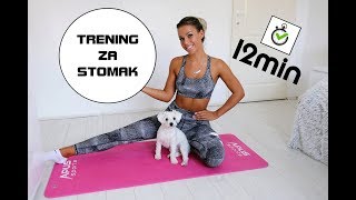 12min TRENING ZA STOMAK  Kućni trening [upl. by Anide450]